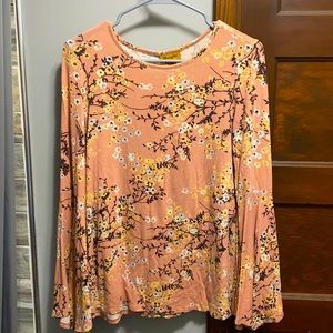 Floral, Bell Sleeve Shirt